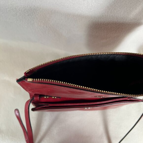 Rebecca Minkoff Red Grained Leather Adjustable Size Strap Crossbody Bag - Picture 8 of 15